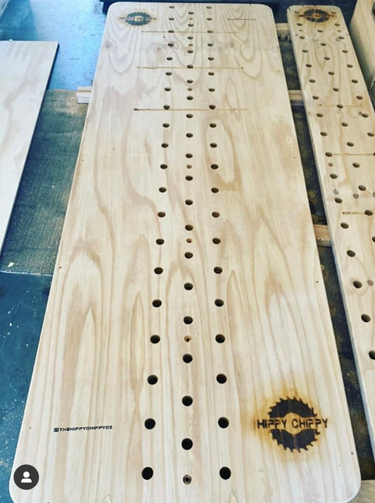 Crossfit Climbing Peg Board with company logo