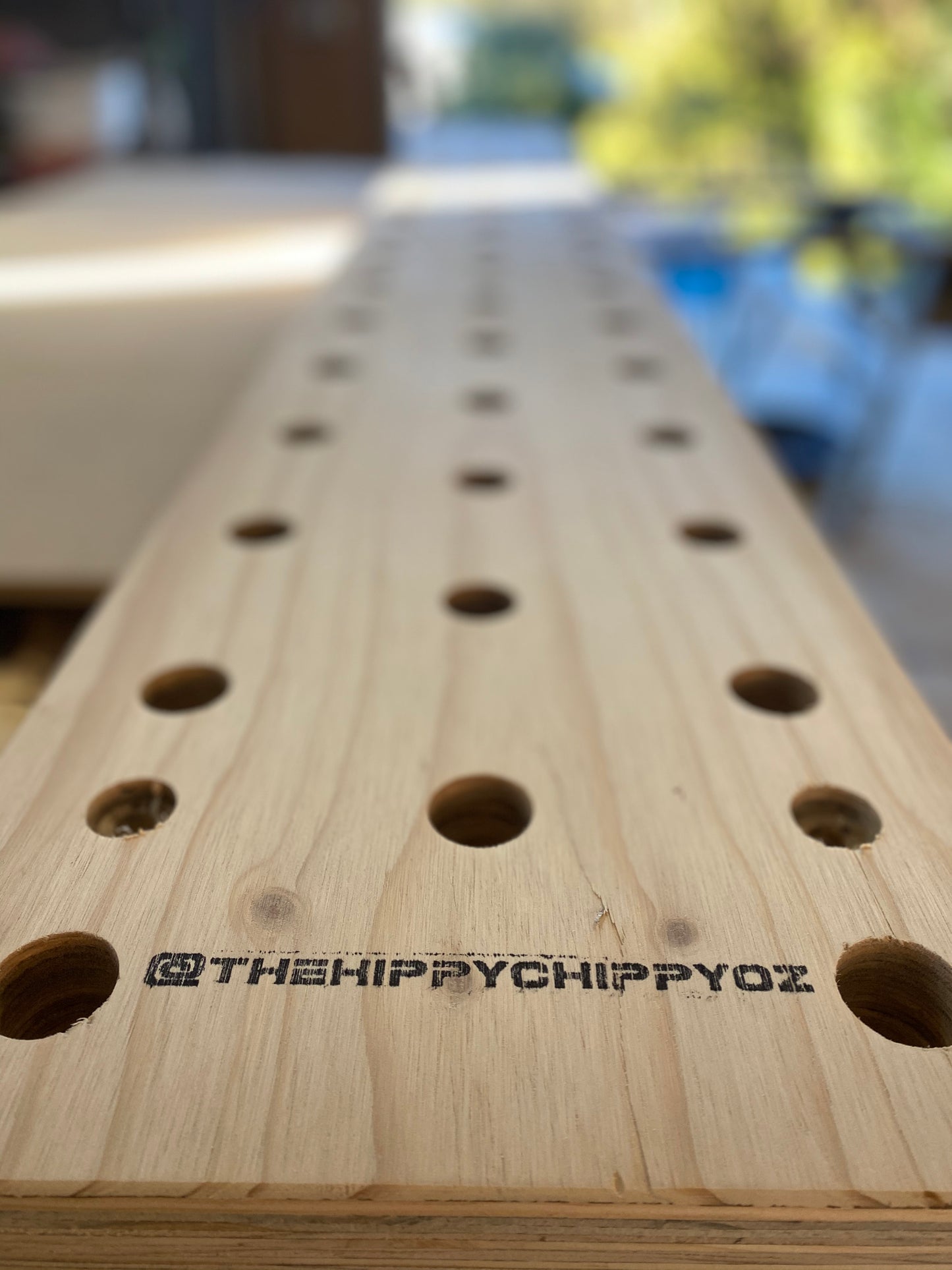 Gym equipment peg board