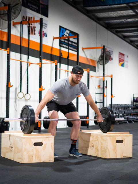 Weight Lifting CrossFit training jerk blocks
