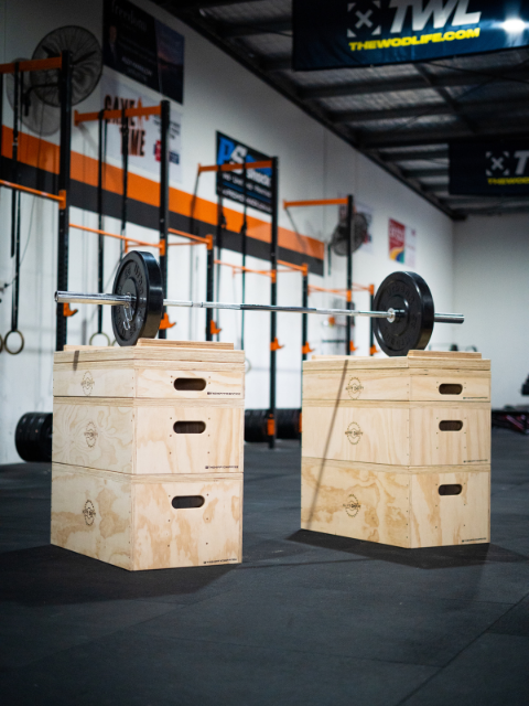 Weight Lifting CrossFit training jerk blocks