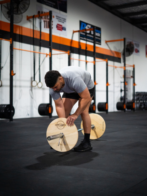 Wooden weightlifting technique plates