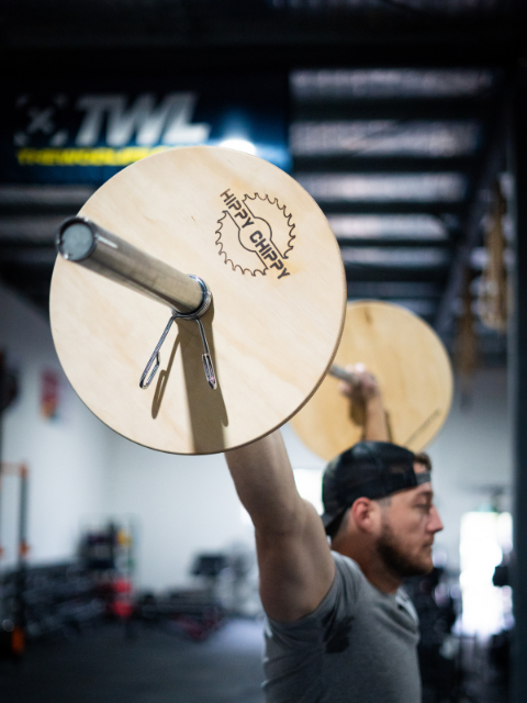 Wooden weightlifting technique plates