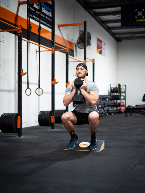 Slant board for weight lifting and CrossFit training