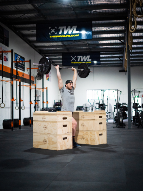 Weight Lifting CrossFit training jerk blocks