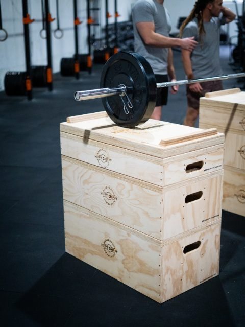 Weight Lifting CrossFit training jerk blocks